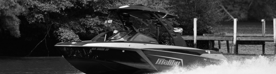 Boat driving in the lake