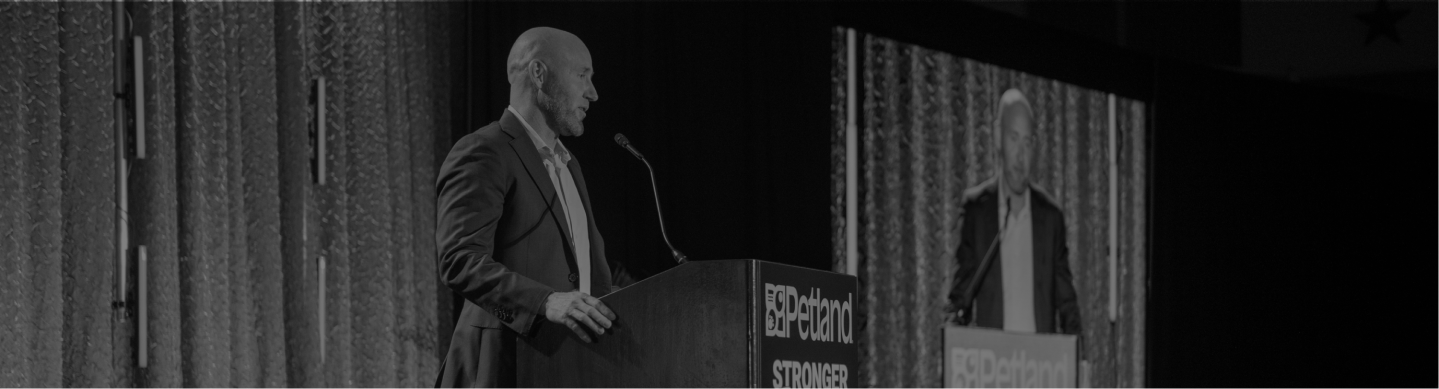 Brad giving a speech to a group of people